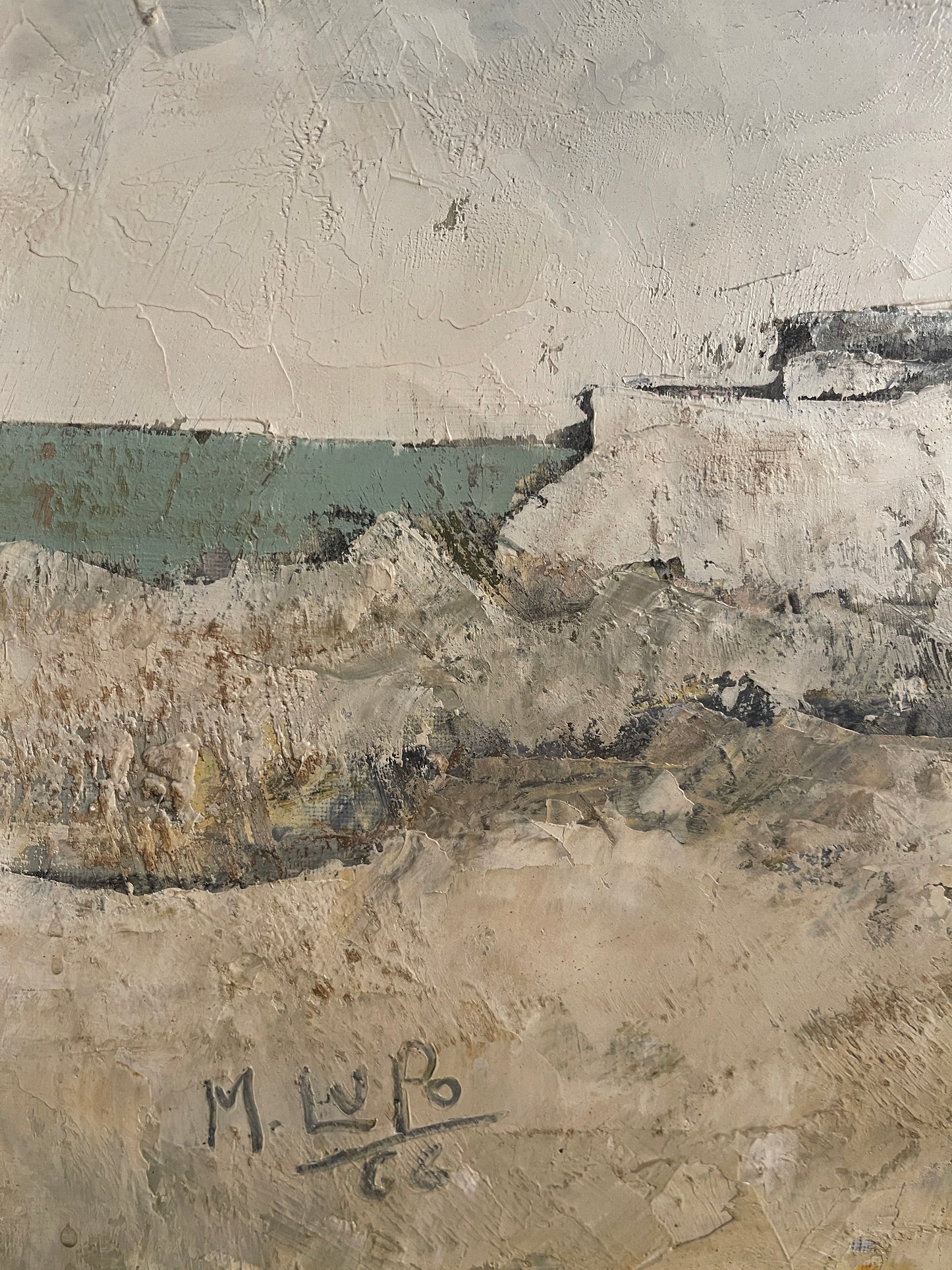 Dipinto olio su tela, Due Barche, Mario Lupo, XX secolo