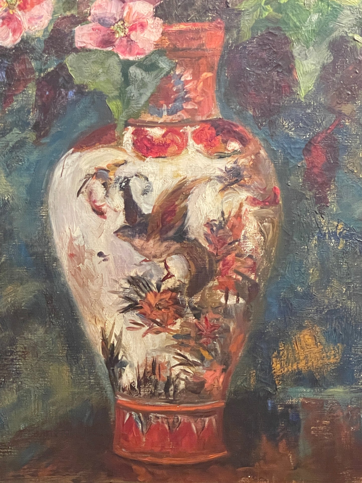 Dipinto antico, olio su tela, Vaso di fiori, Bice Ajroldi, 1920