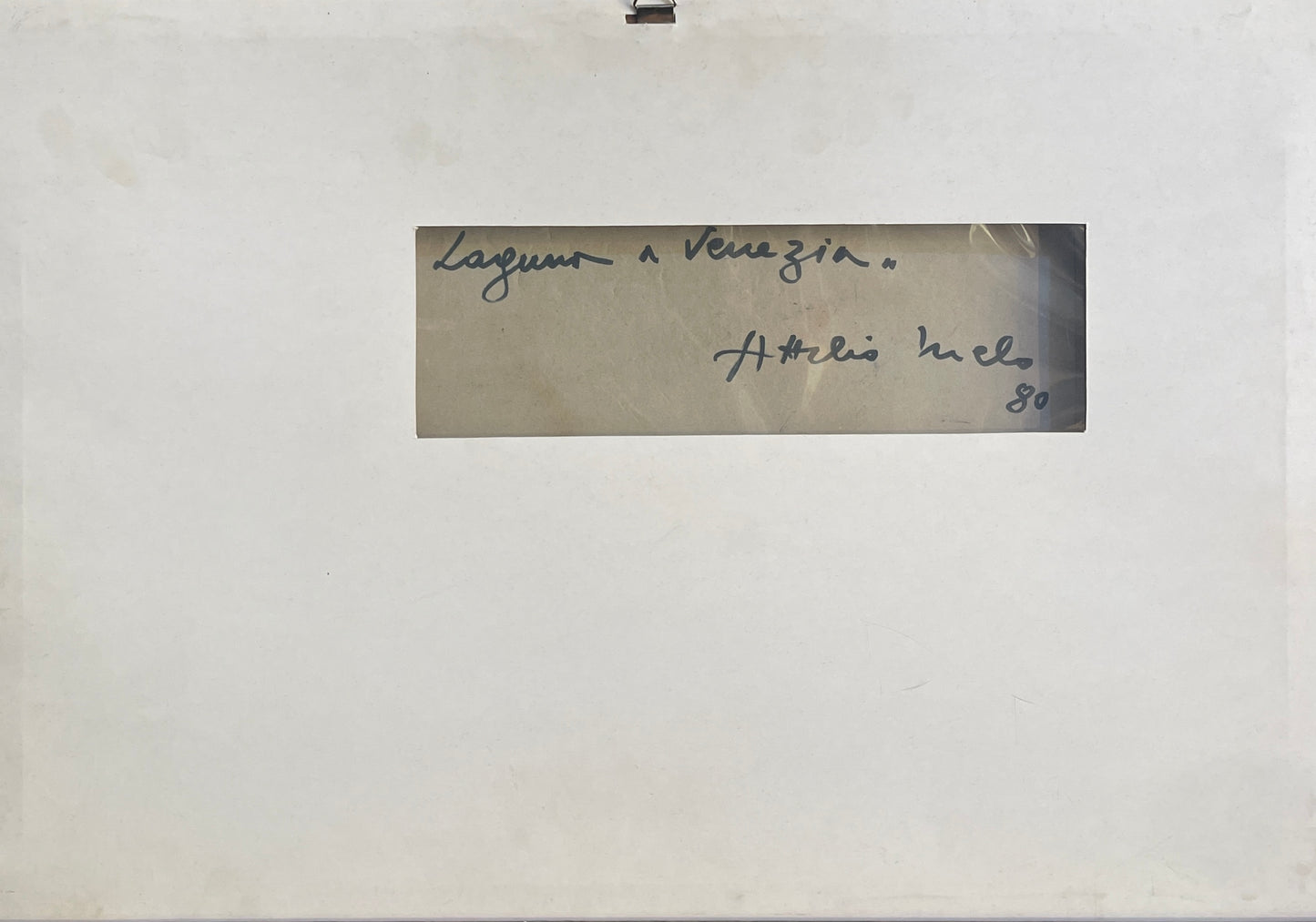 Dipinto olio su tavola, paesaggio, Venezia, Attilio Melo, 1980
