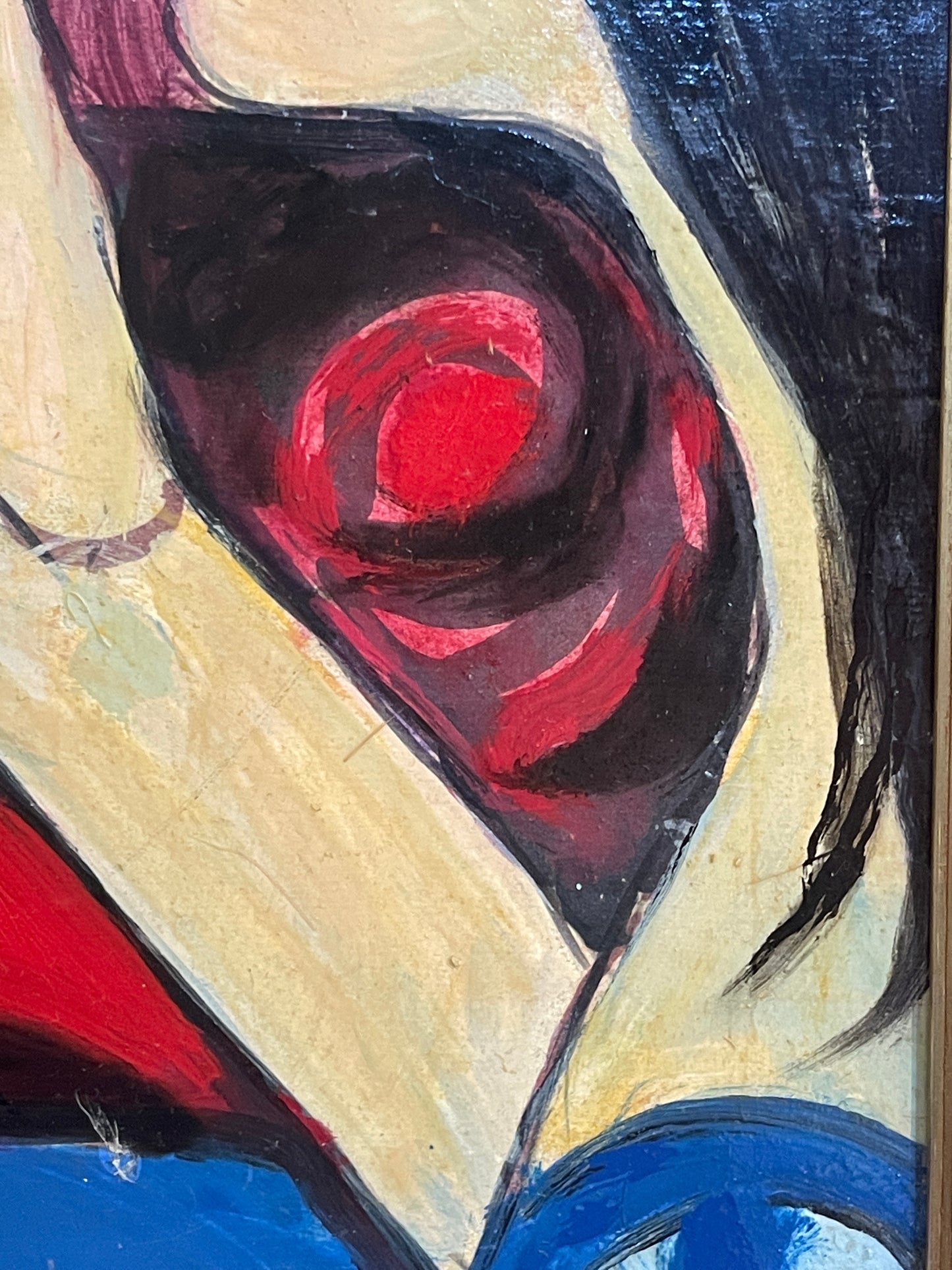 Dipinto olio su tavola, ritratto di donna, P. Borra, XX secolo