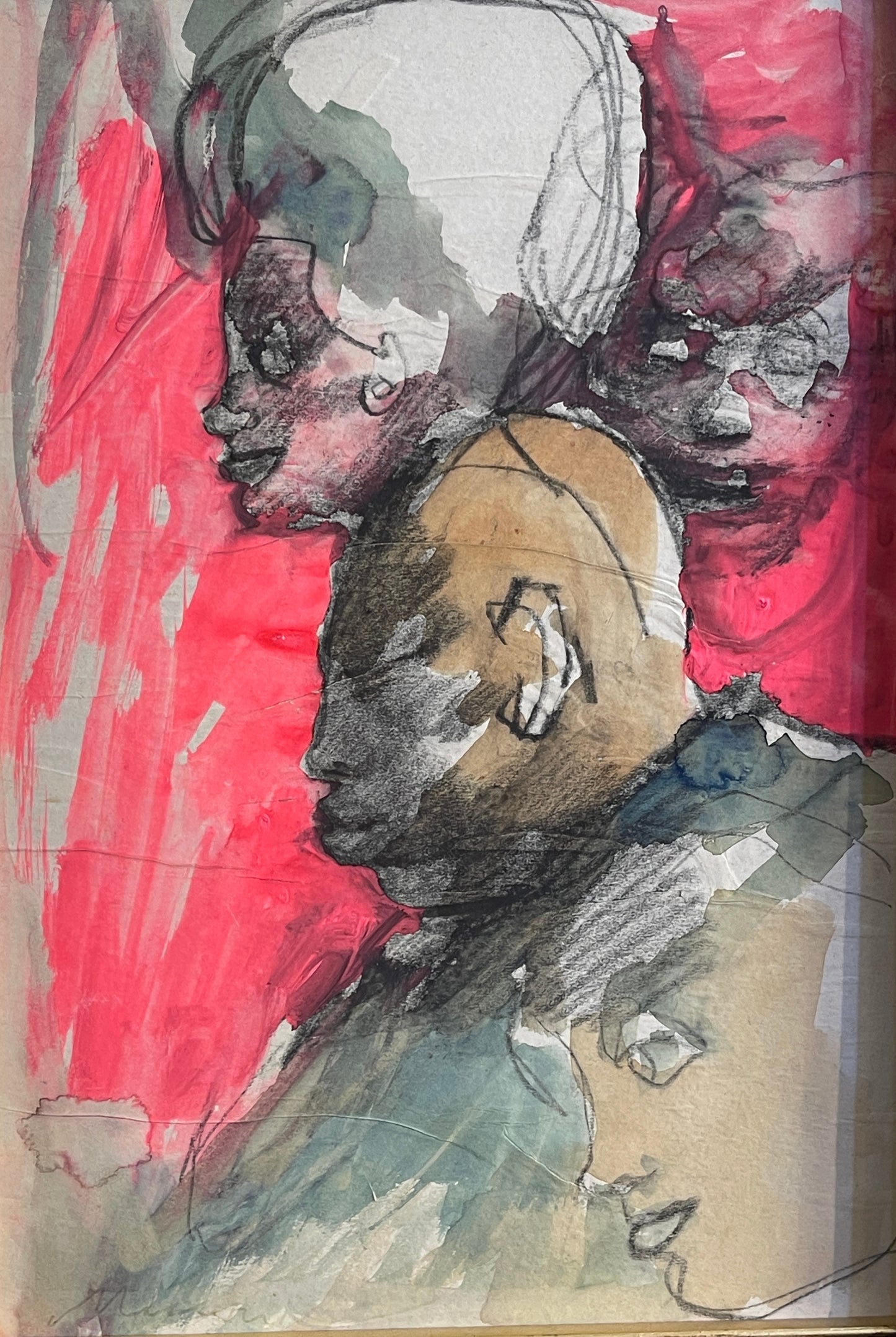 Acquerello, studio di figure, Mino Maccari XX secolo
