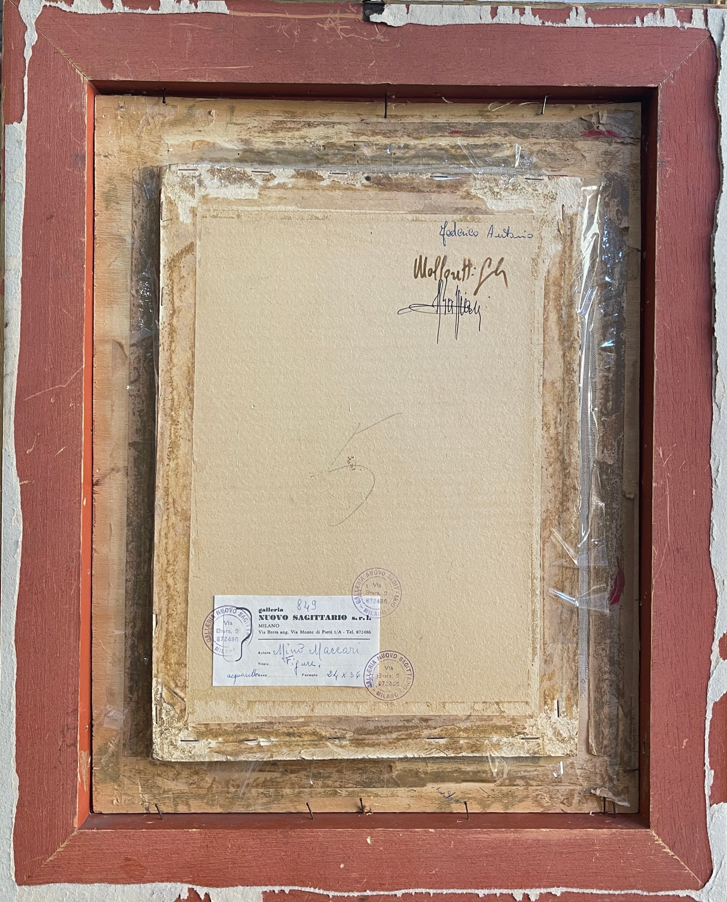 Acquerello, studio di figure, Mino Maccari XX secolo