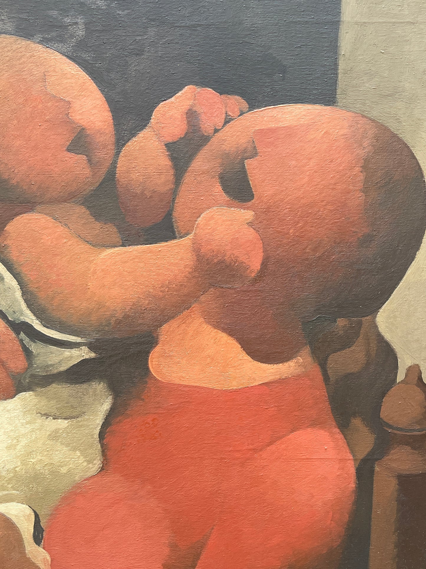 Dipinto a olio su tela, mamma con bambino, XX secolo, Manolo Ruiz Pipo