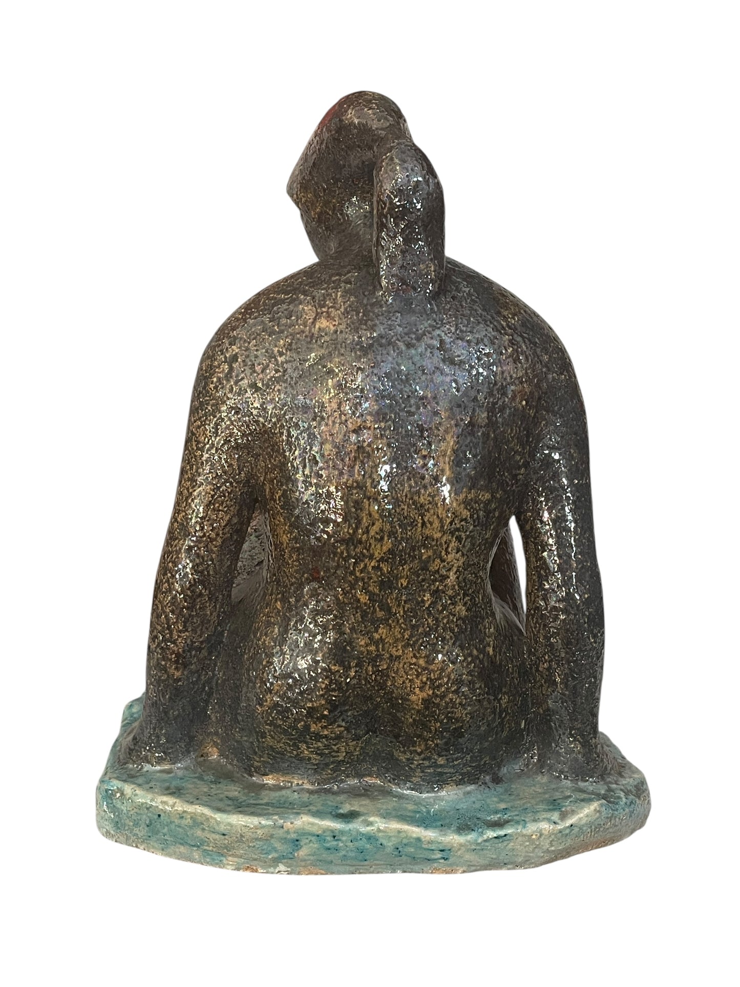 Arte moderna, Scultura terracotta, nudo di donna, M. Porcù, XX secolo