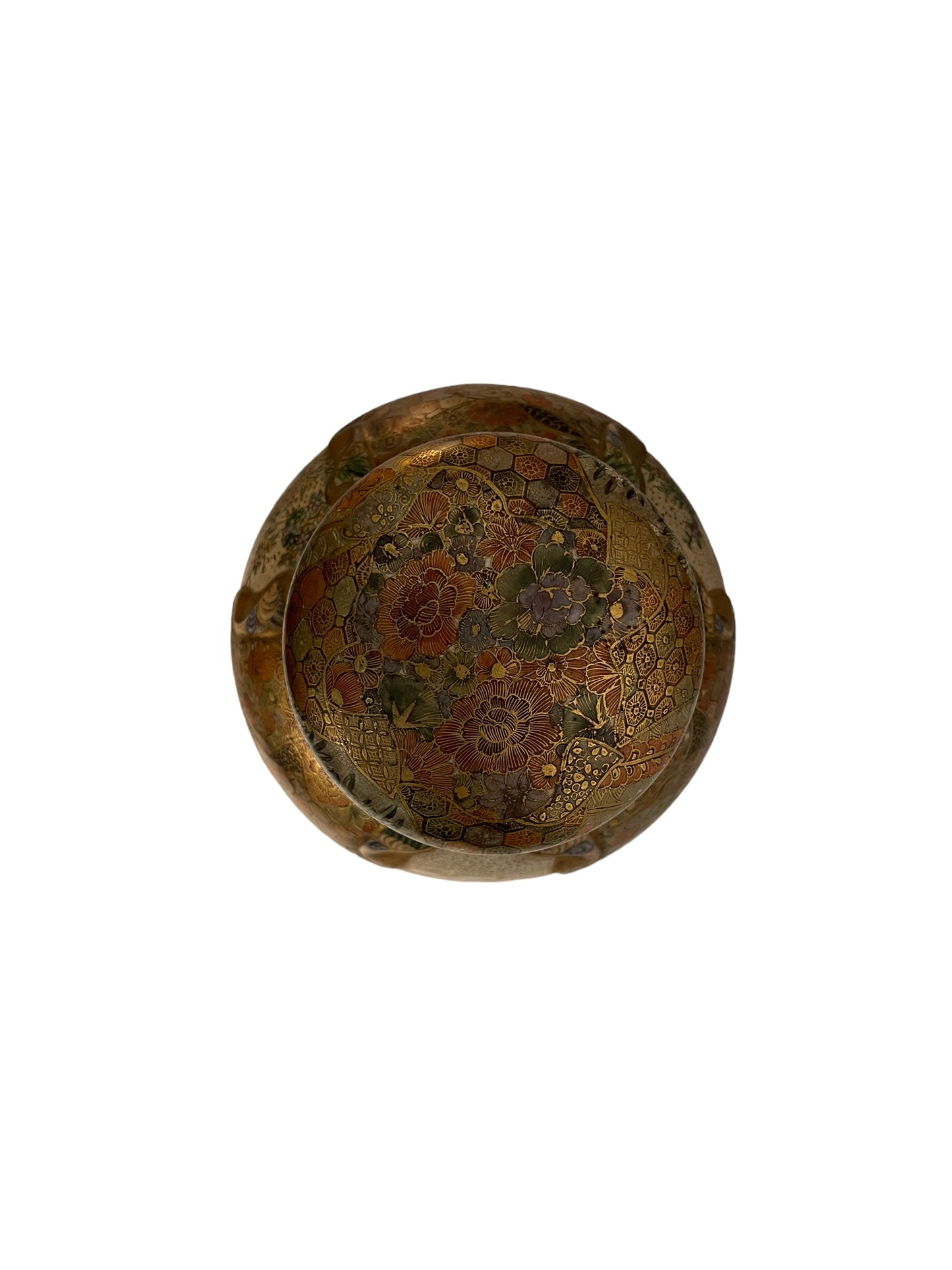 Vaso Satsuma potiche antico giapponese, ceramica decorata, XIX - XX secolo