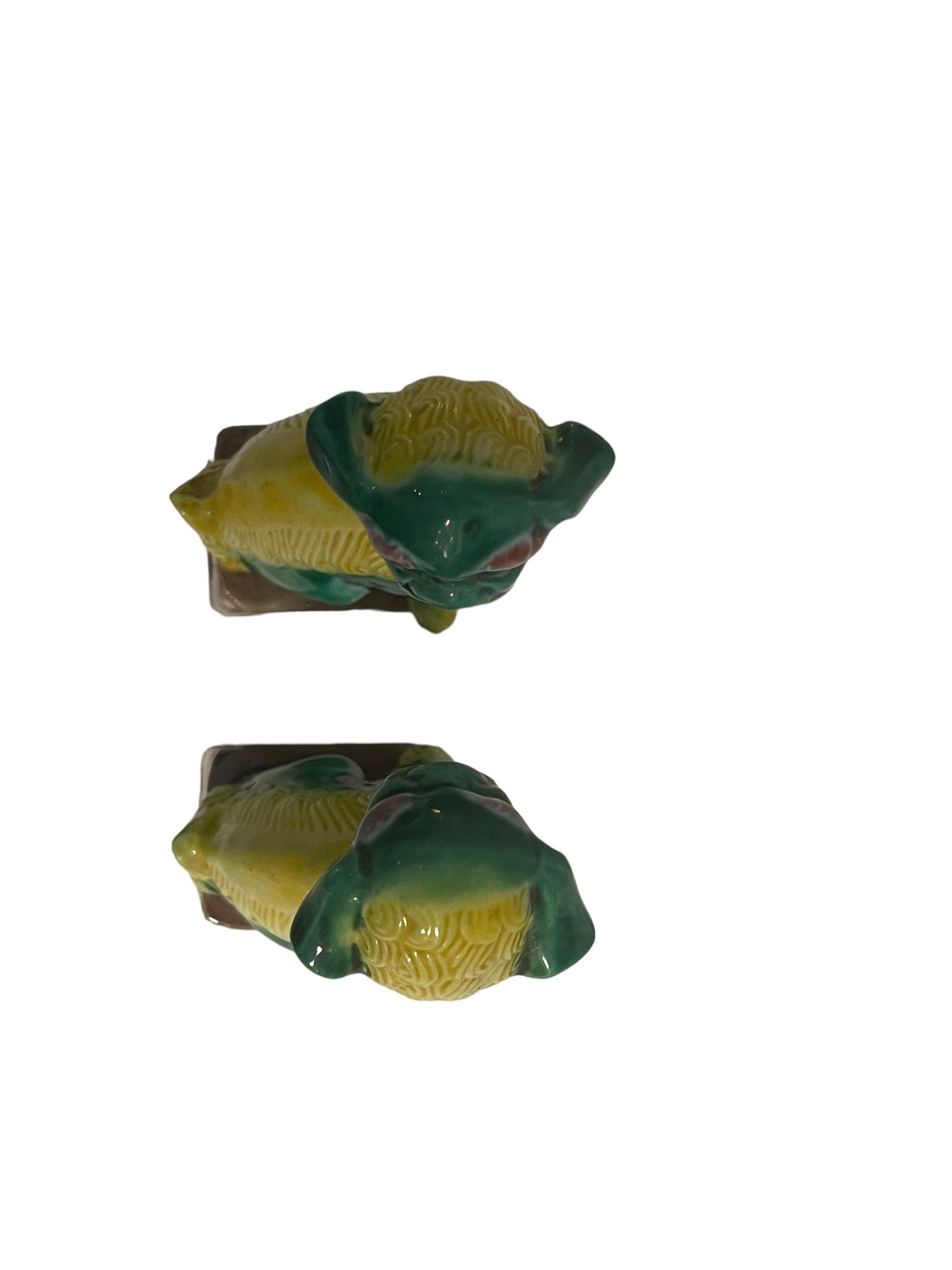 Coppia cani Pho cinesi, policromi, ceramica cinese, XX secolo
