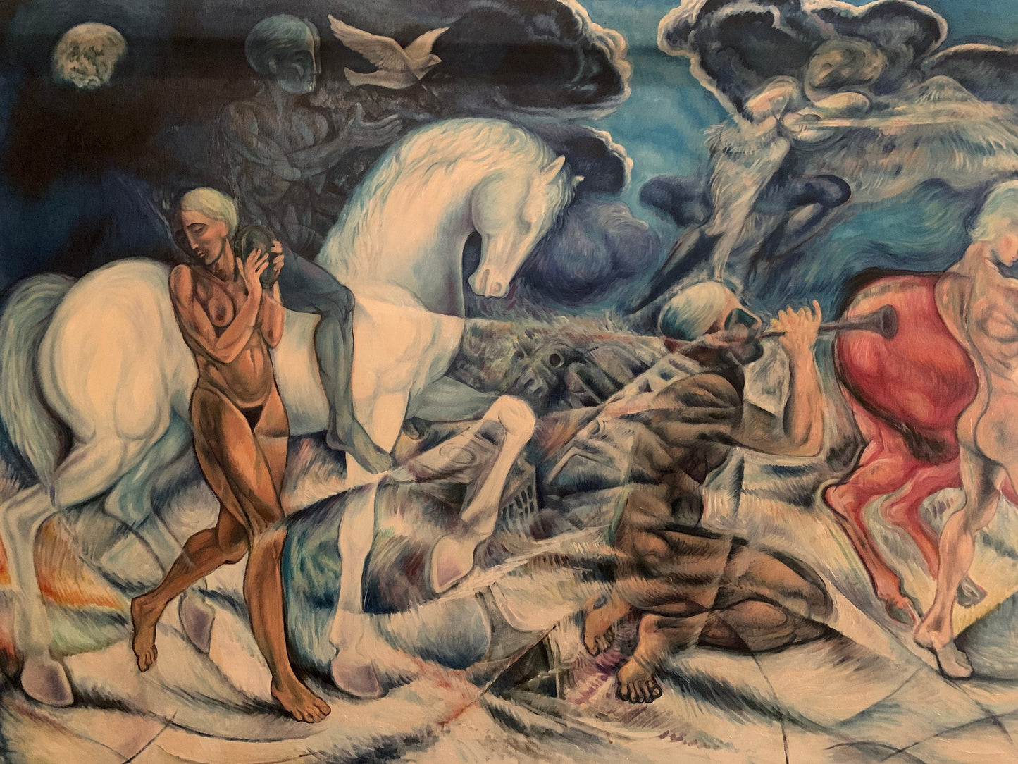 Dipinto futurista contemporaneo Smeraldi