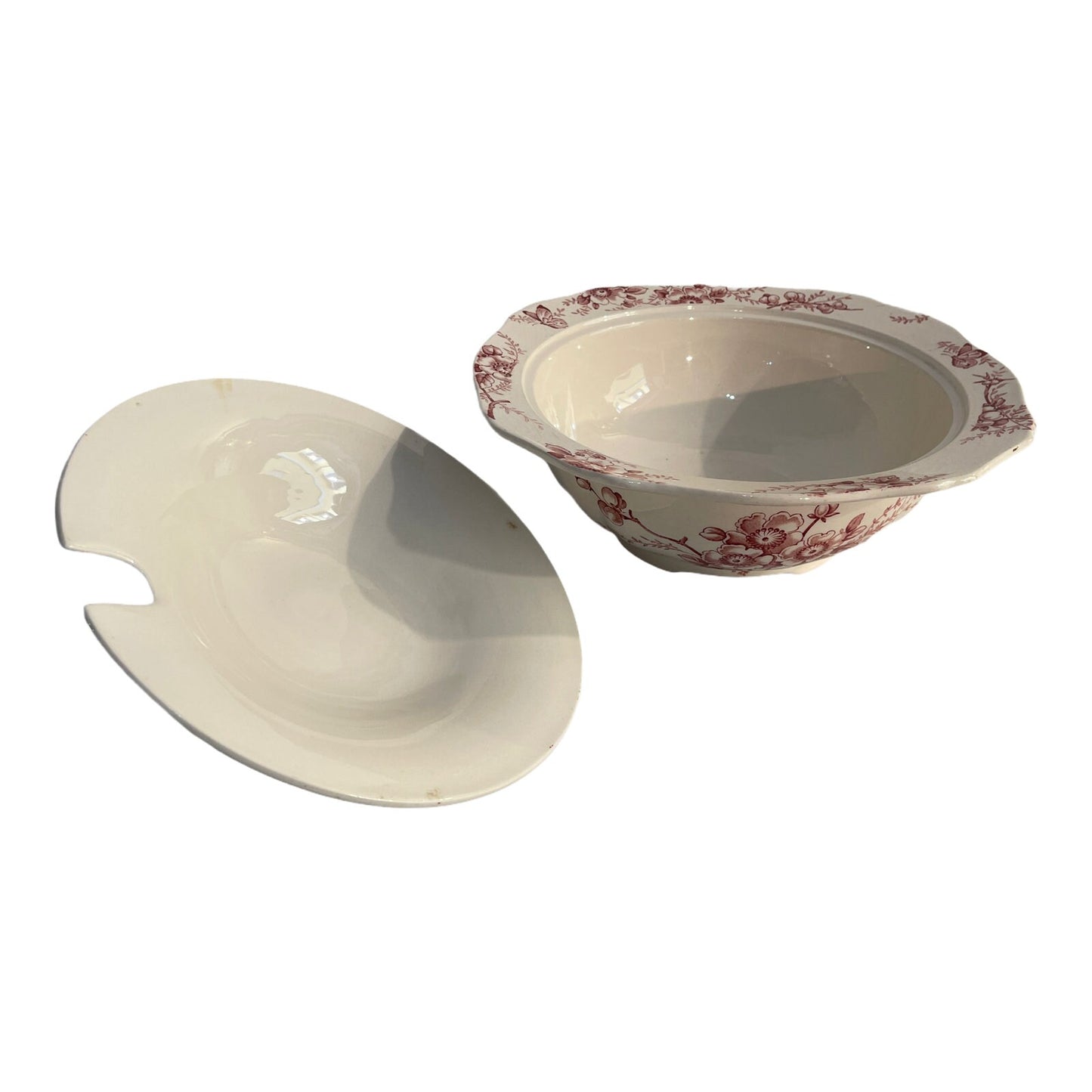 Zuppiera in ceramica inglese decorata, Medway Decor Alfred Meakin England