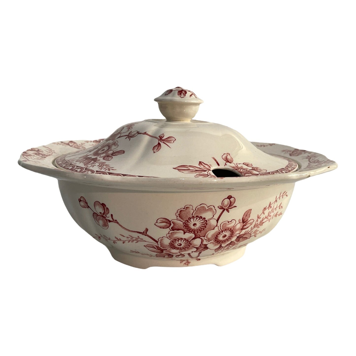 Zuppiera in ceramica inglese decorata, Medway Decor Alfred Meakin England