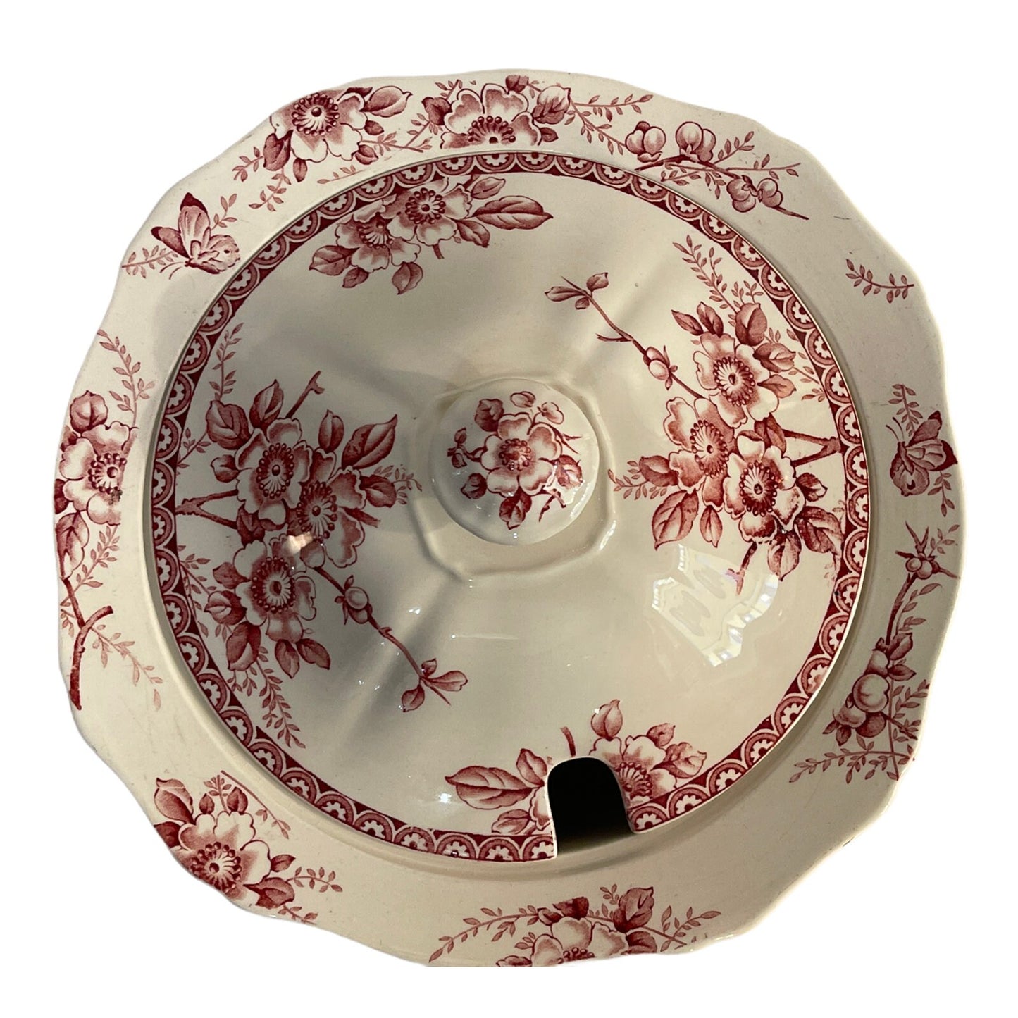Zuppiera in ceramica inglese decorata, Medway Decor Alfred Meakin England