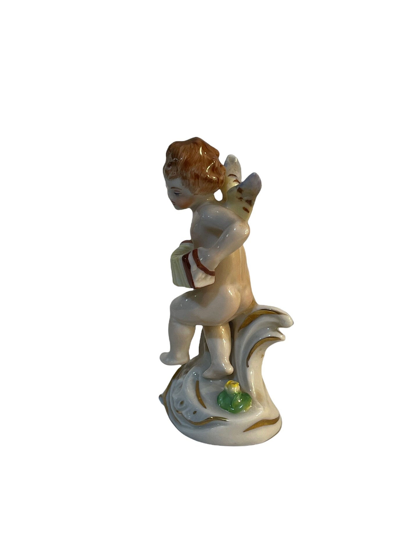 Ceramica Capodimonte, angioletto musico, XX secolo