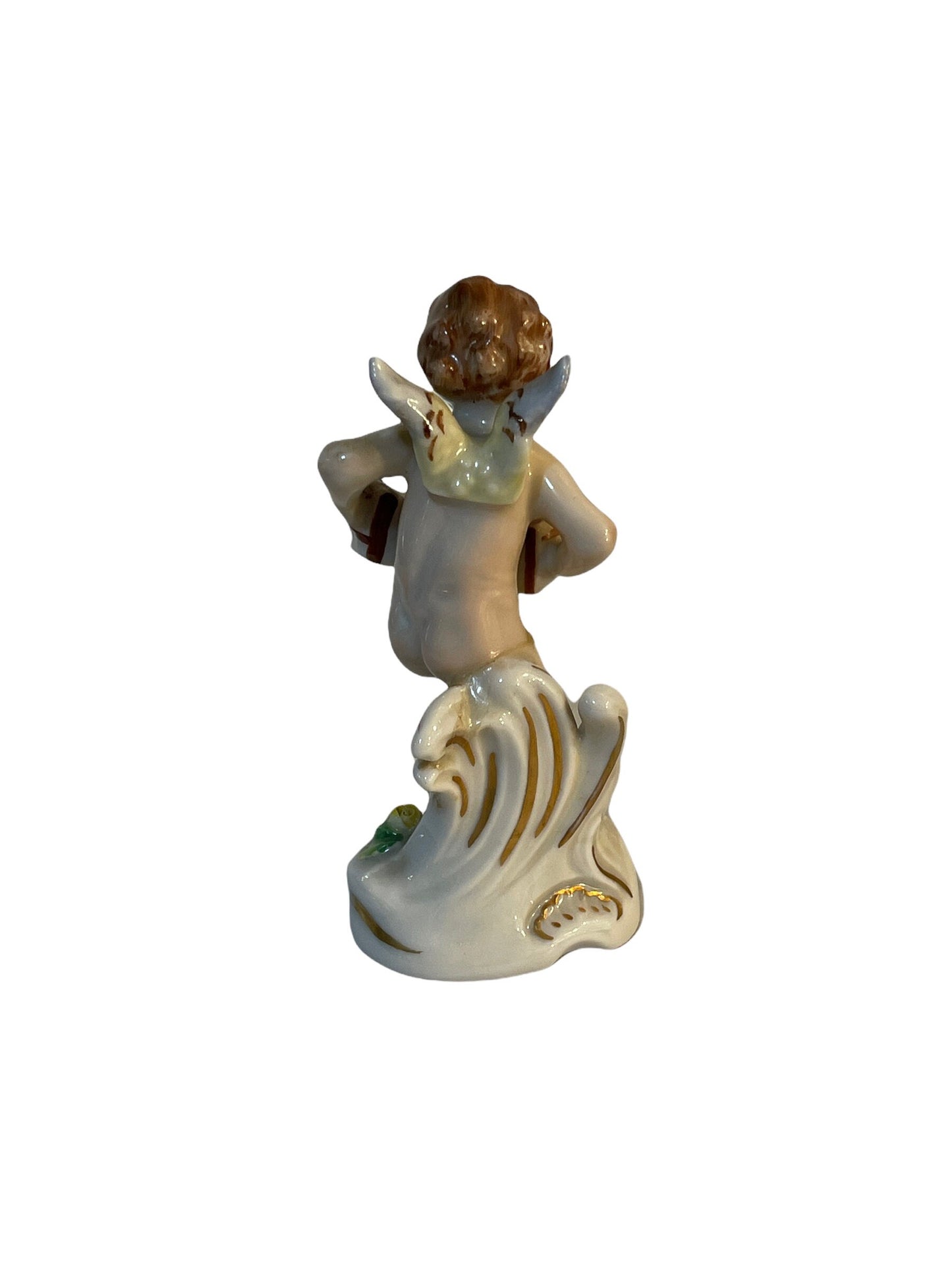 Ceramica Capodimonte, angioletto musico, XX secolo