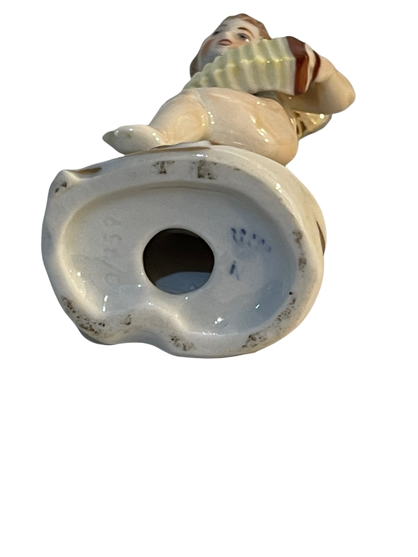 Ceramica Capodimonte, angioletto musico, XX secolo