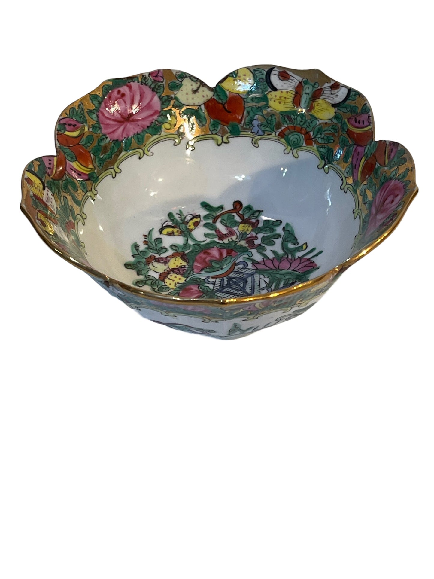 Ciotolina in ceramica decorata cinese, XX secolo, tema persone