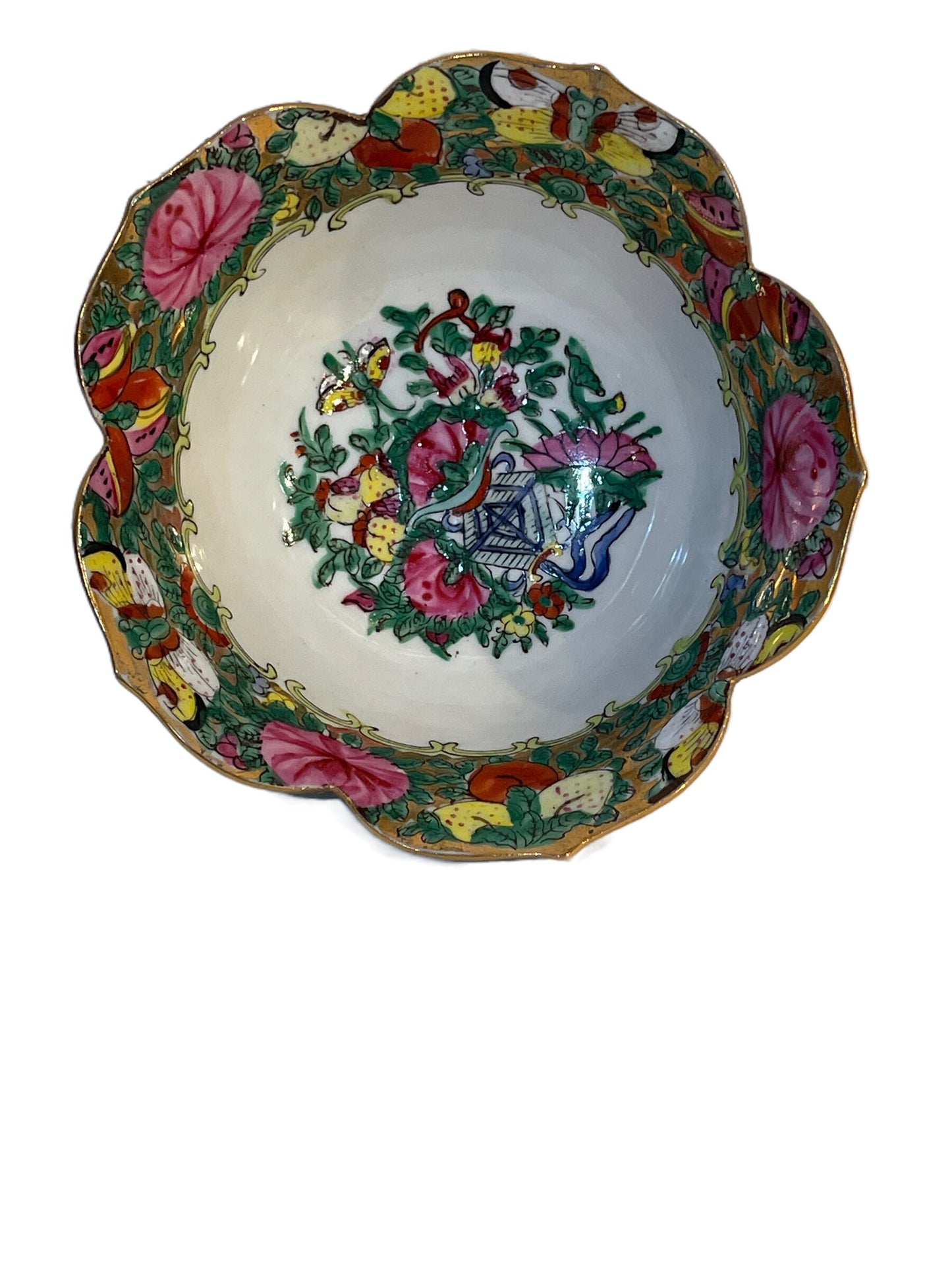 Ciotolina in ceramica decorata cinese, XX secolo, tema persone