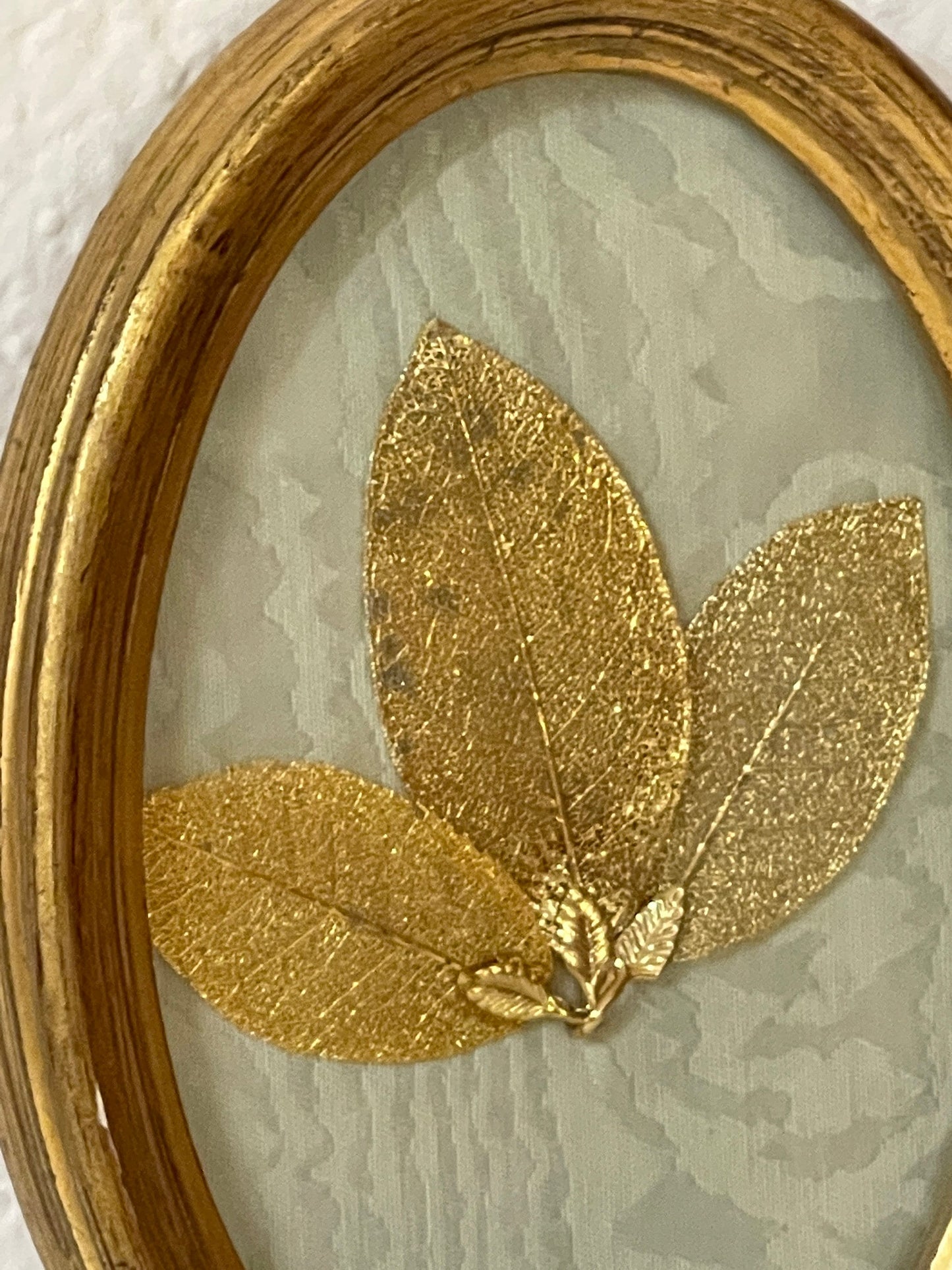 Foglie placcate oro incorniciate