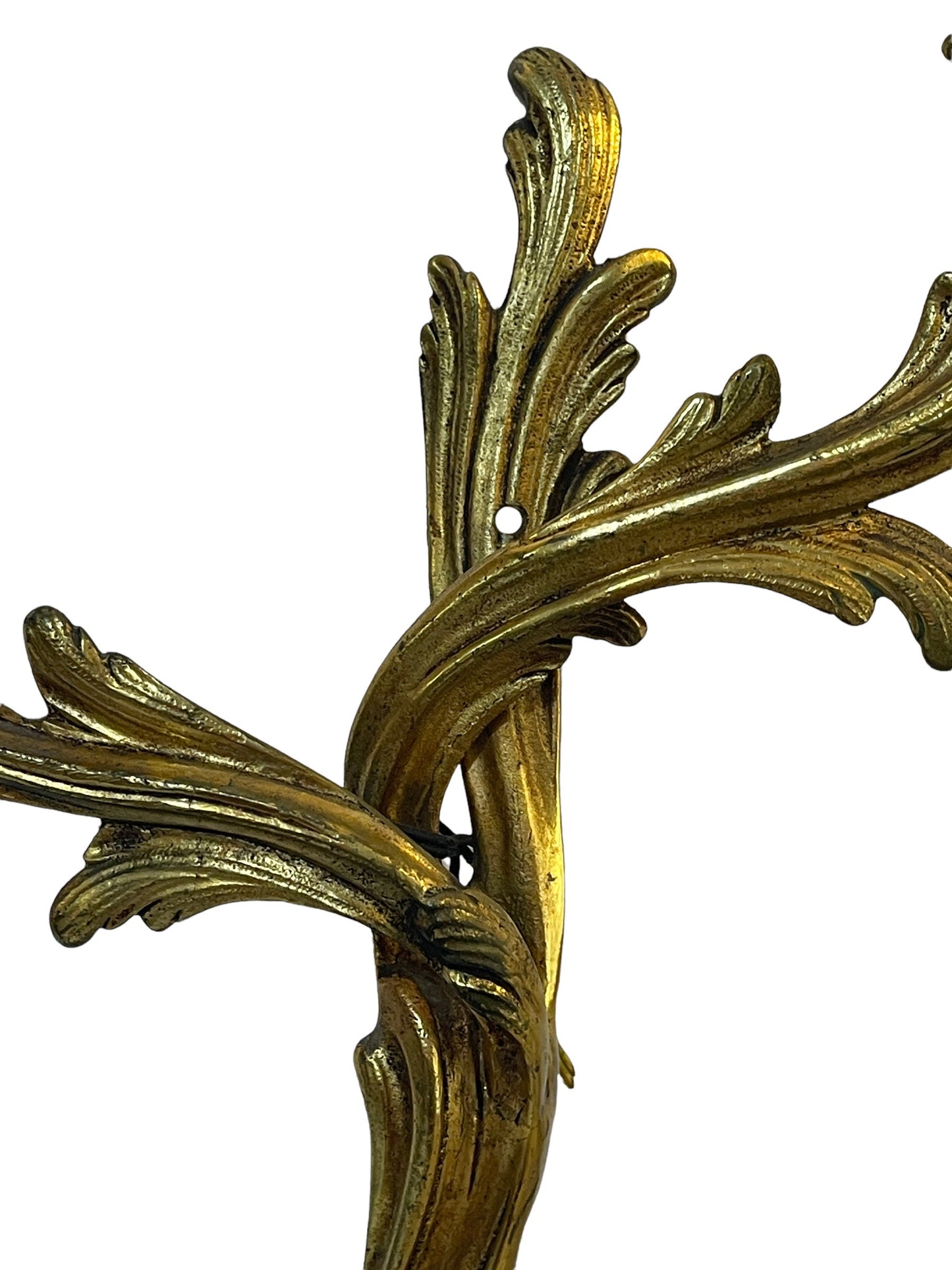 Coppia di applique, in bronzo dorato, XIX secolo