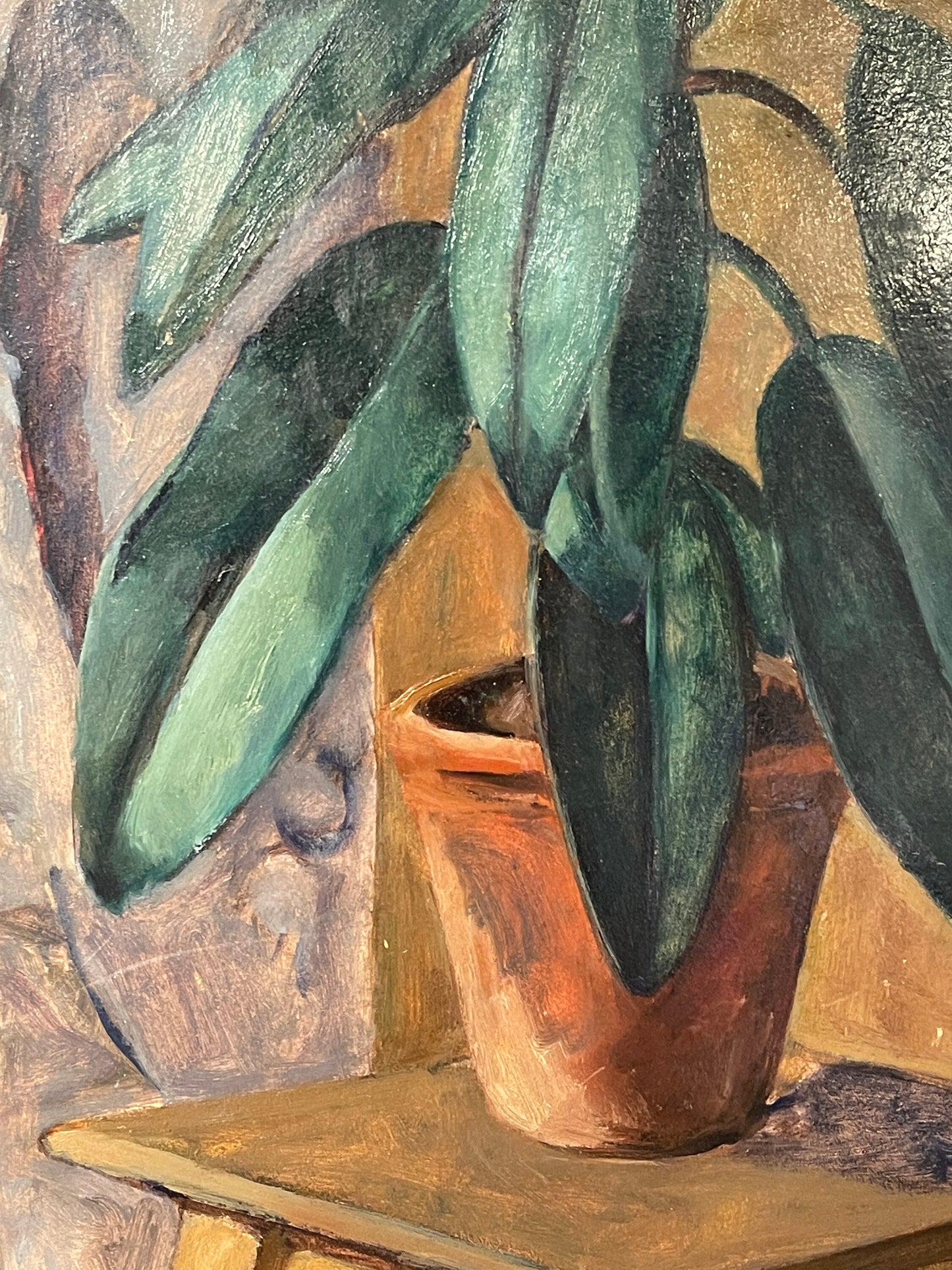 Dipinto olio su cartone, Pianta, Giulio Benzi