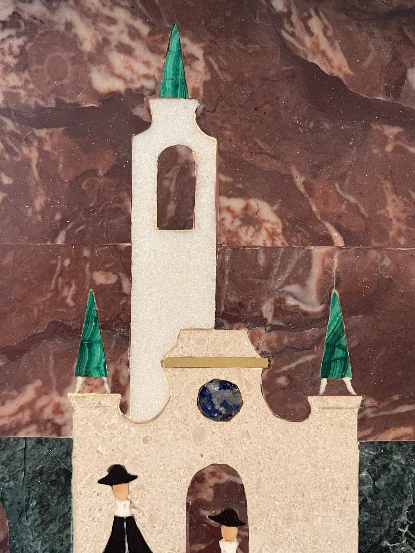 Commesso marmoreo raffigurante scorcio di Firenze, XX secolo