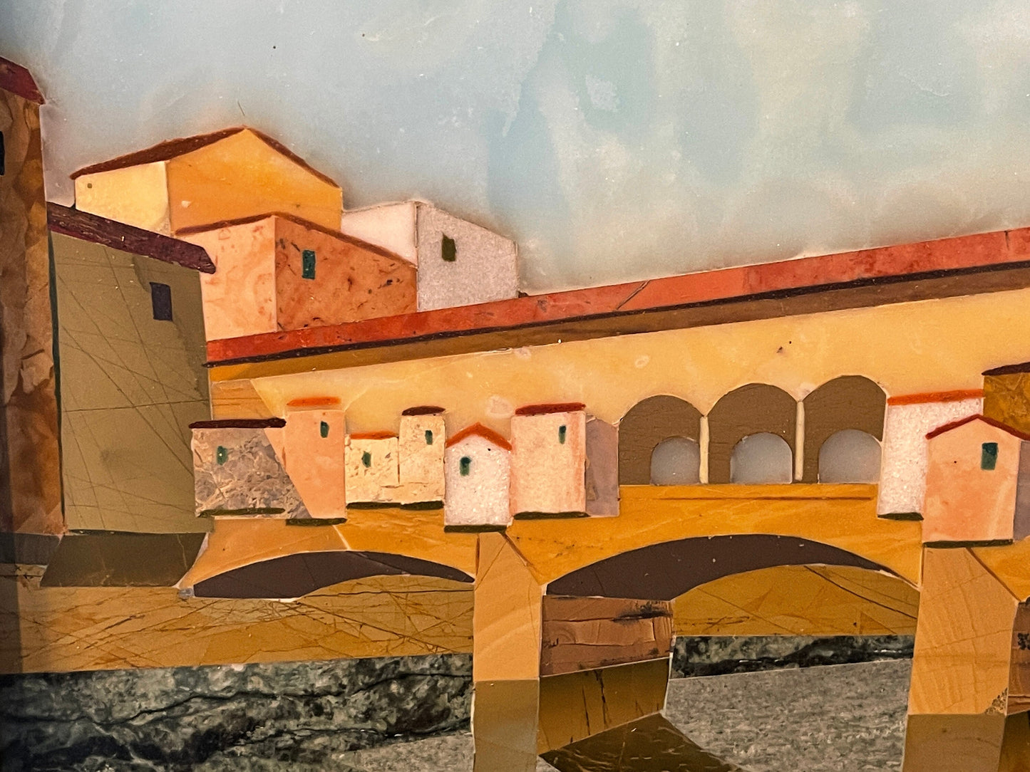 Commesso marmoreo raffigurante scorcio di Firenze, XX secolo