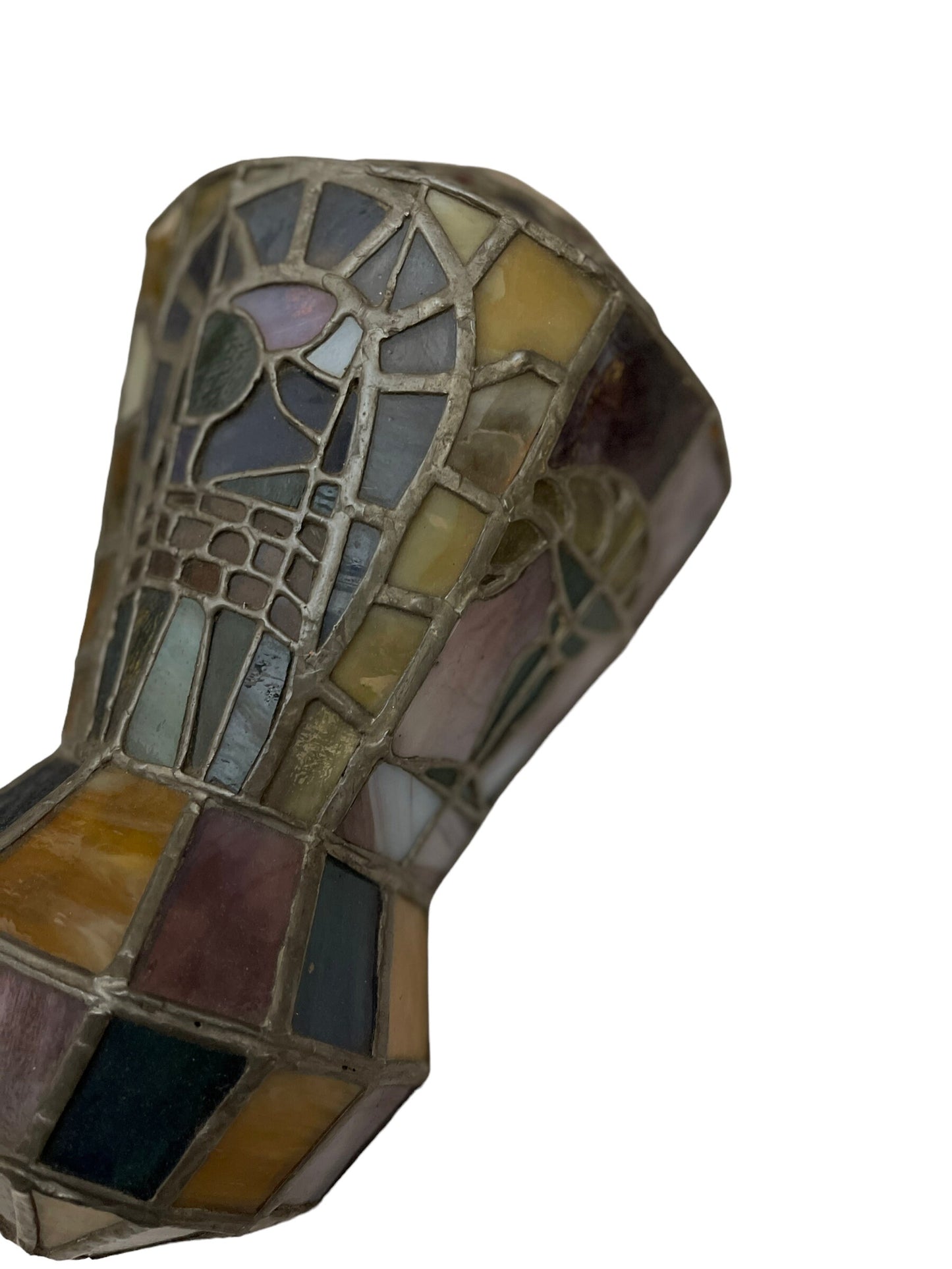 Coppia applique Art Deco, vetro piombato, XX secolo