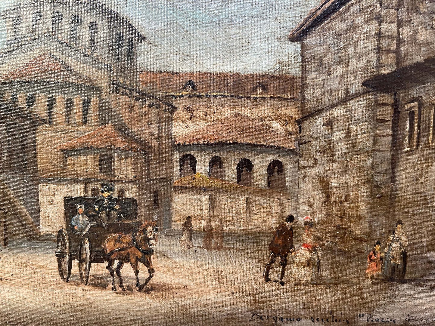 Dipinto olio su tavola, XX secolo, Vergani, paesaggio