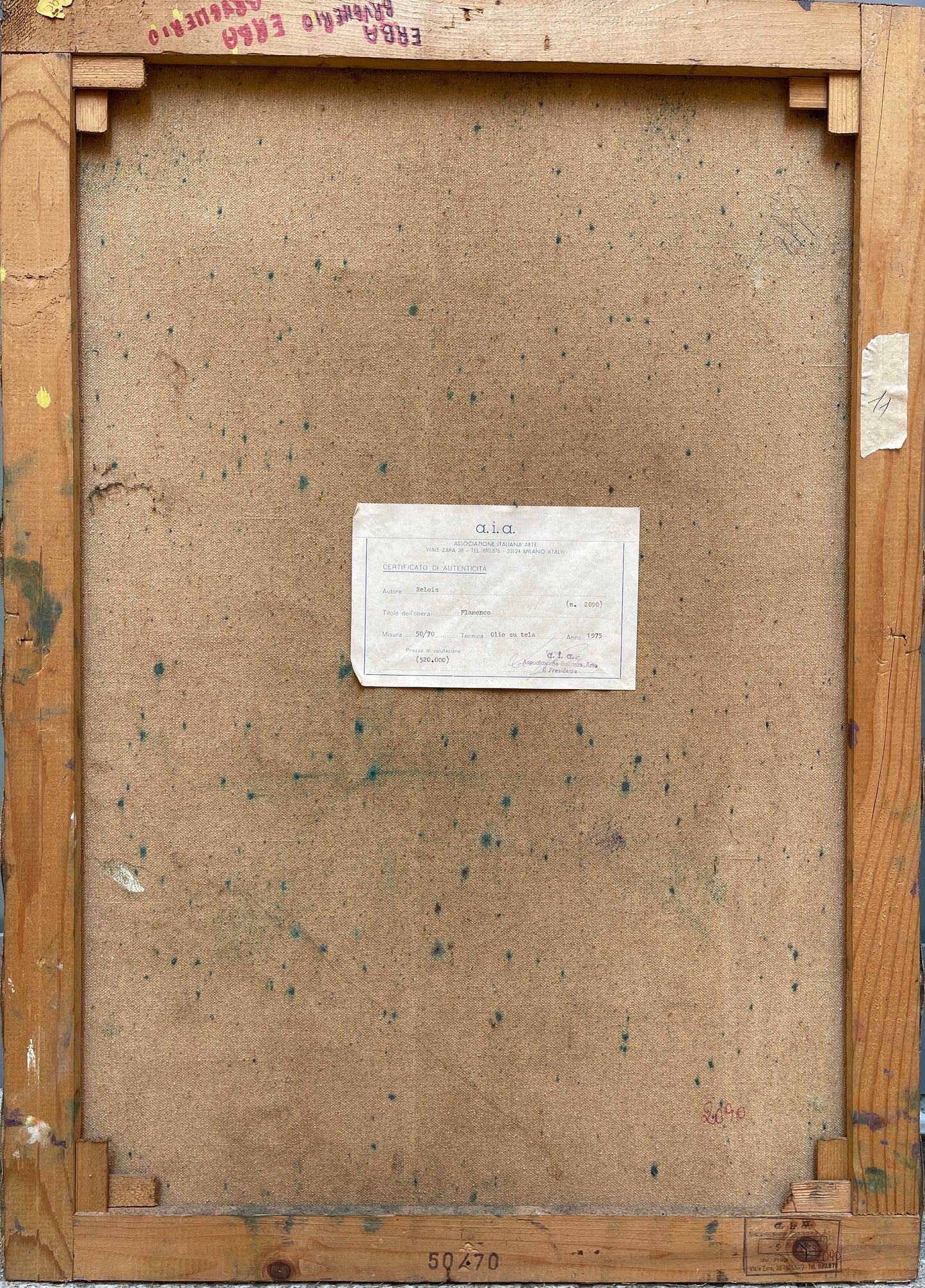 Dipinto olio su tela, 1975, Relois, Flamenco