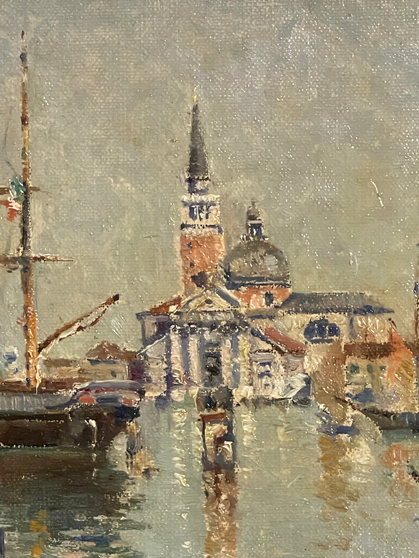 Dipinto olio su tavola, Venezia, Antonio Reyna, XIX secolo