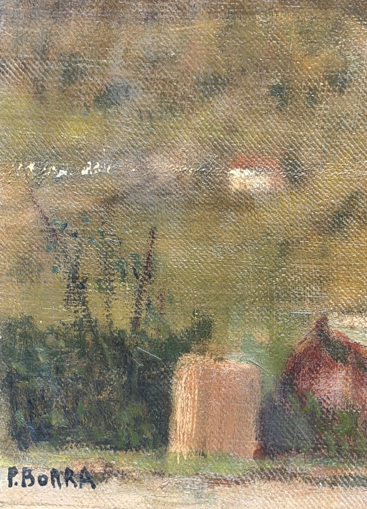 Dipinto olio su tela, Montagne, Pompeo Borra, 1932