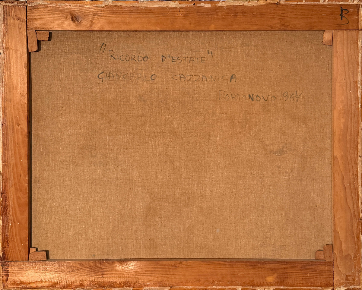 Dipinto arte moderna, Ricordo d’estate, Giancarlo Cazzaniga, 1967