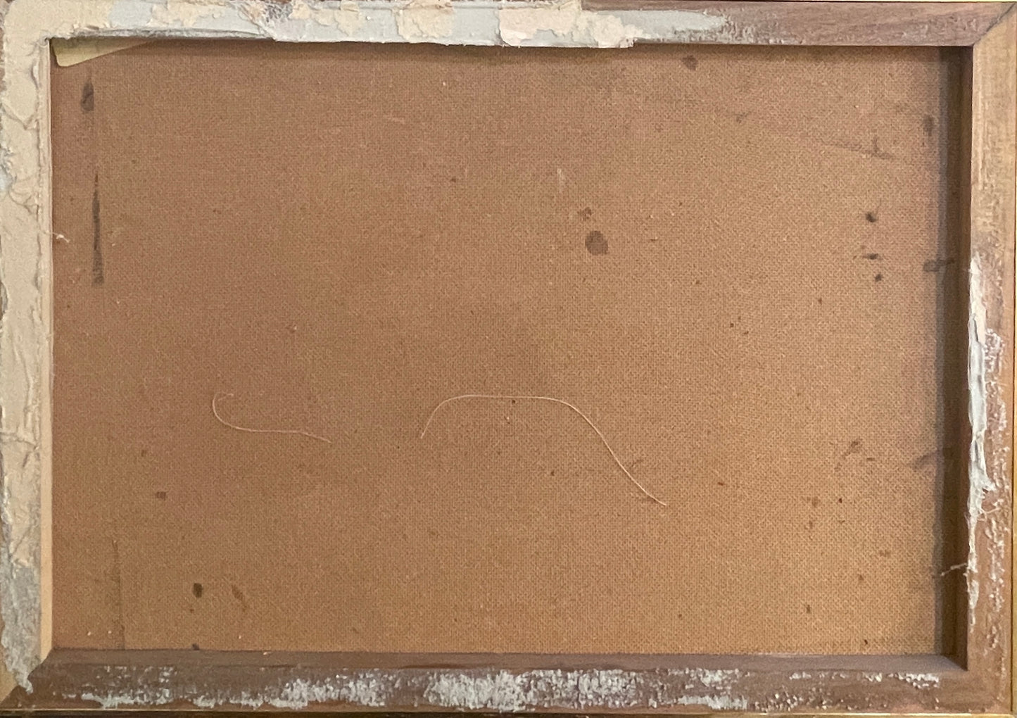 Dipinto olio su tavola, paesaggio, paese arroccato, XX secolo