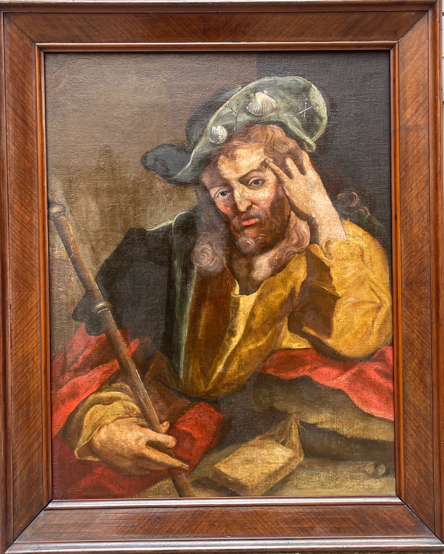 Dipinto antico, olio su tela, Ritratto di pirata, XVIII secolo