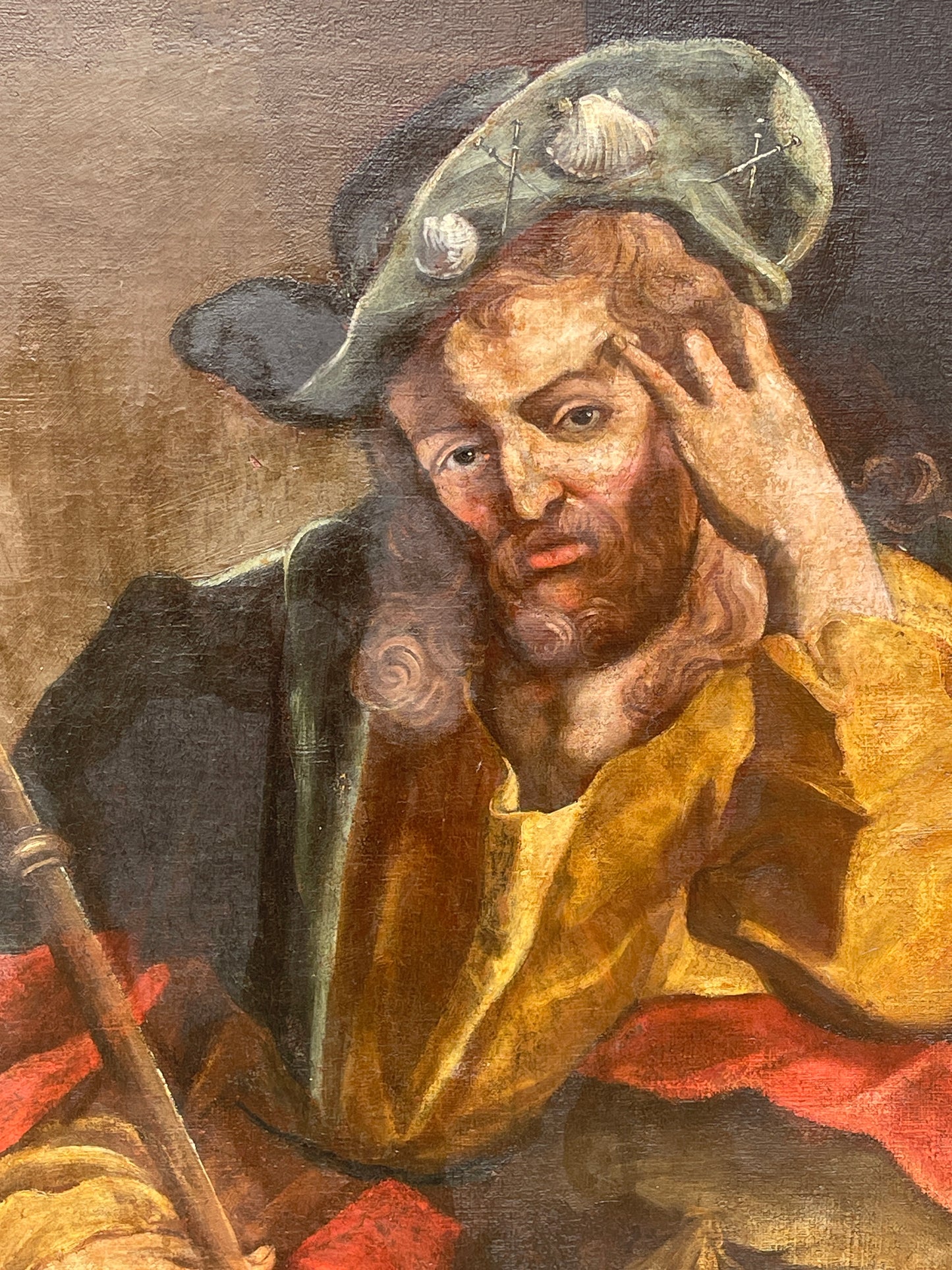 Dipinto antico, olio su tela, Ritratto di pirata, XVIII secolo
