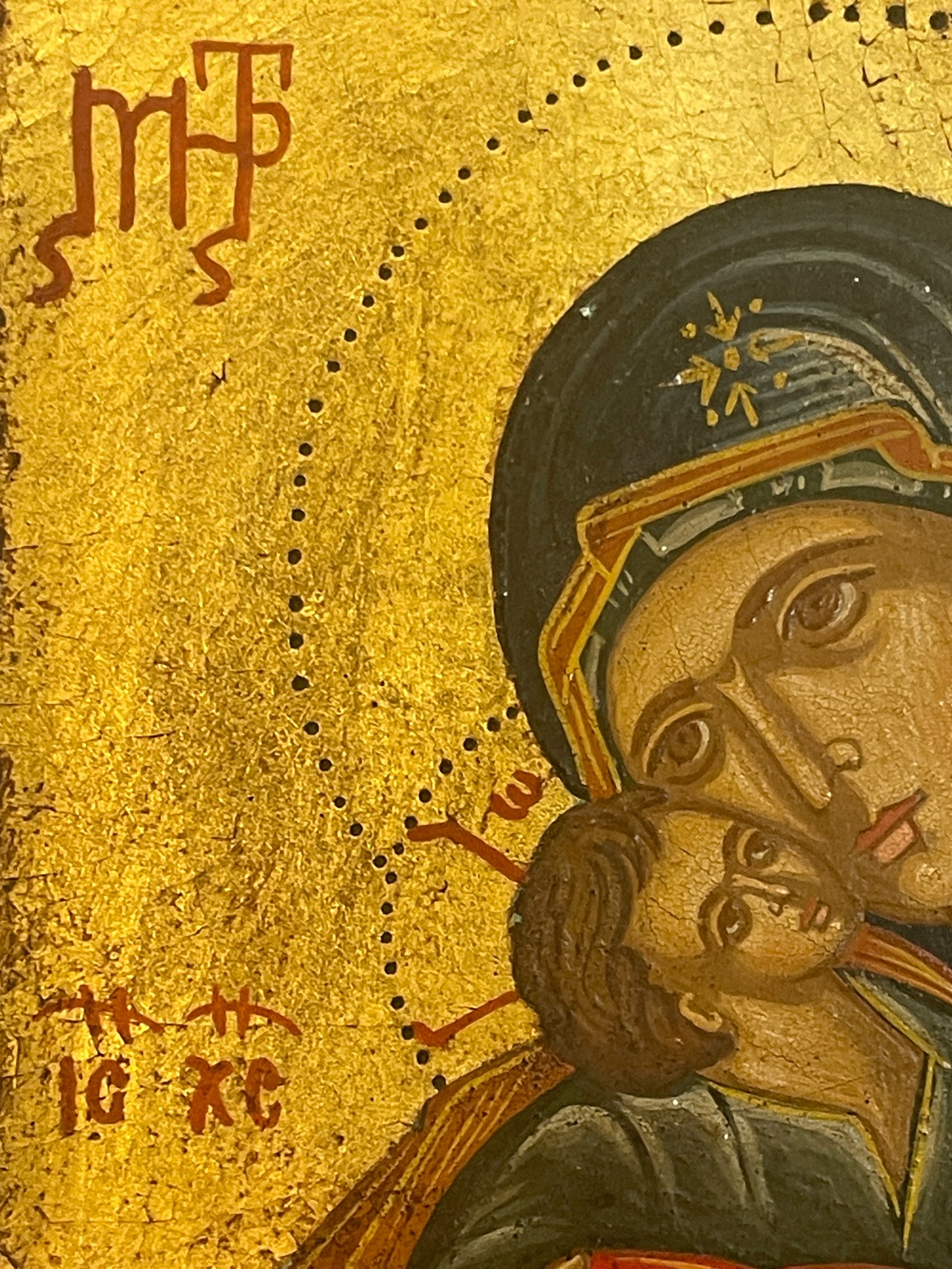 Icona Russa antica, Madonna con bambino, XIX secolo