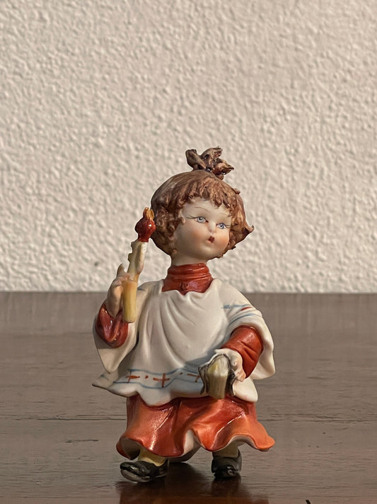 Capodimonte-Keramik mit Darstellung „Coldboy“, Höhe 13 cm, Vintage-Ära