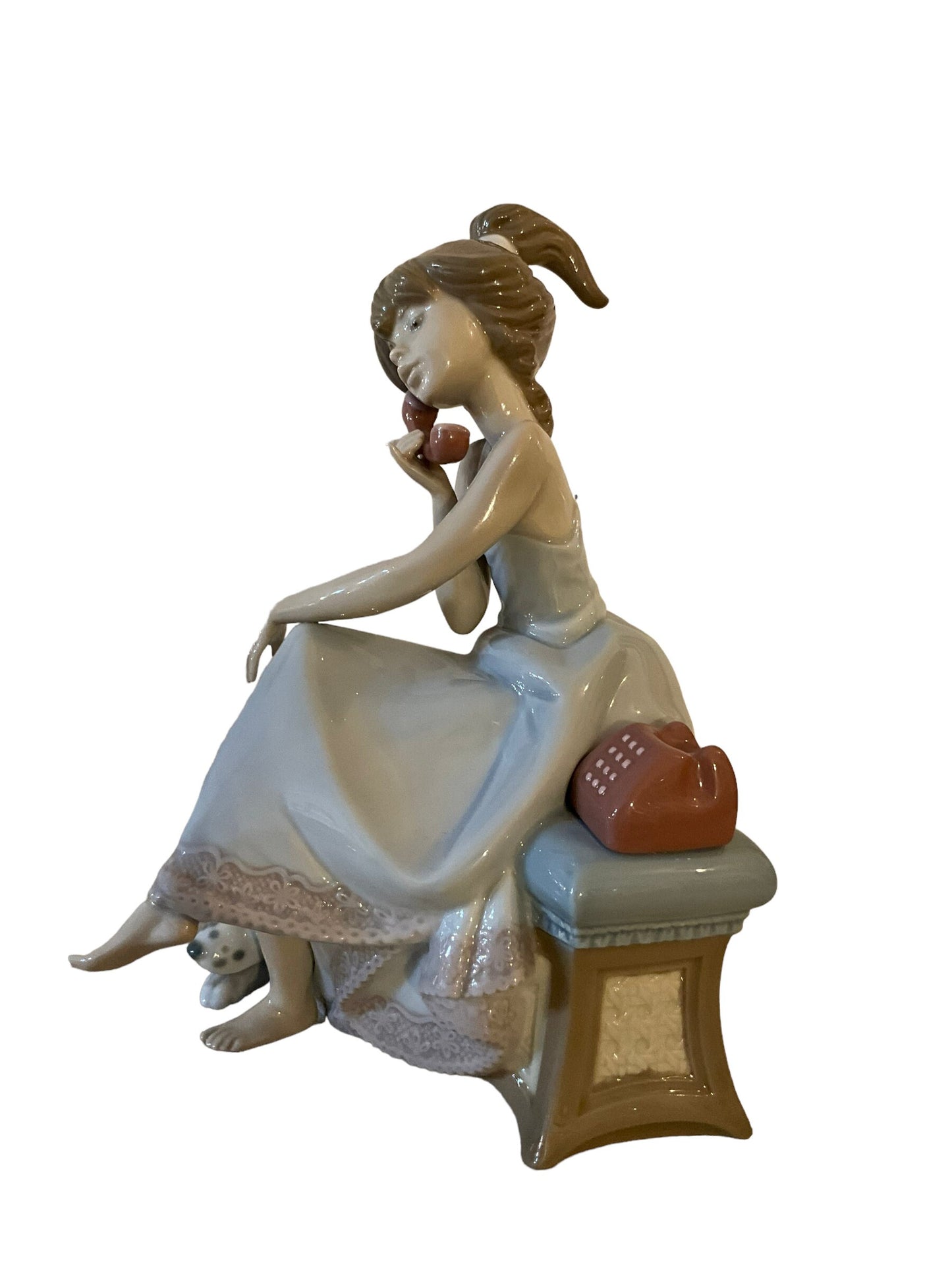 Céramique Lladro, XXe siècle, Fille au téléphone