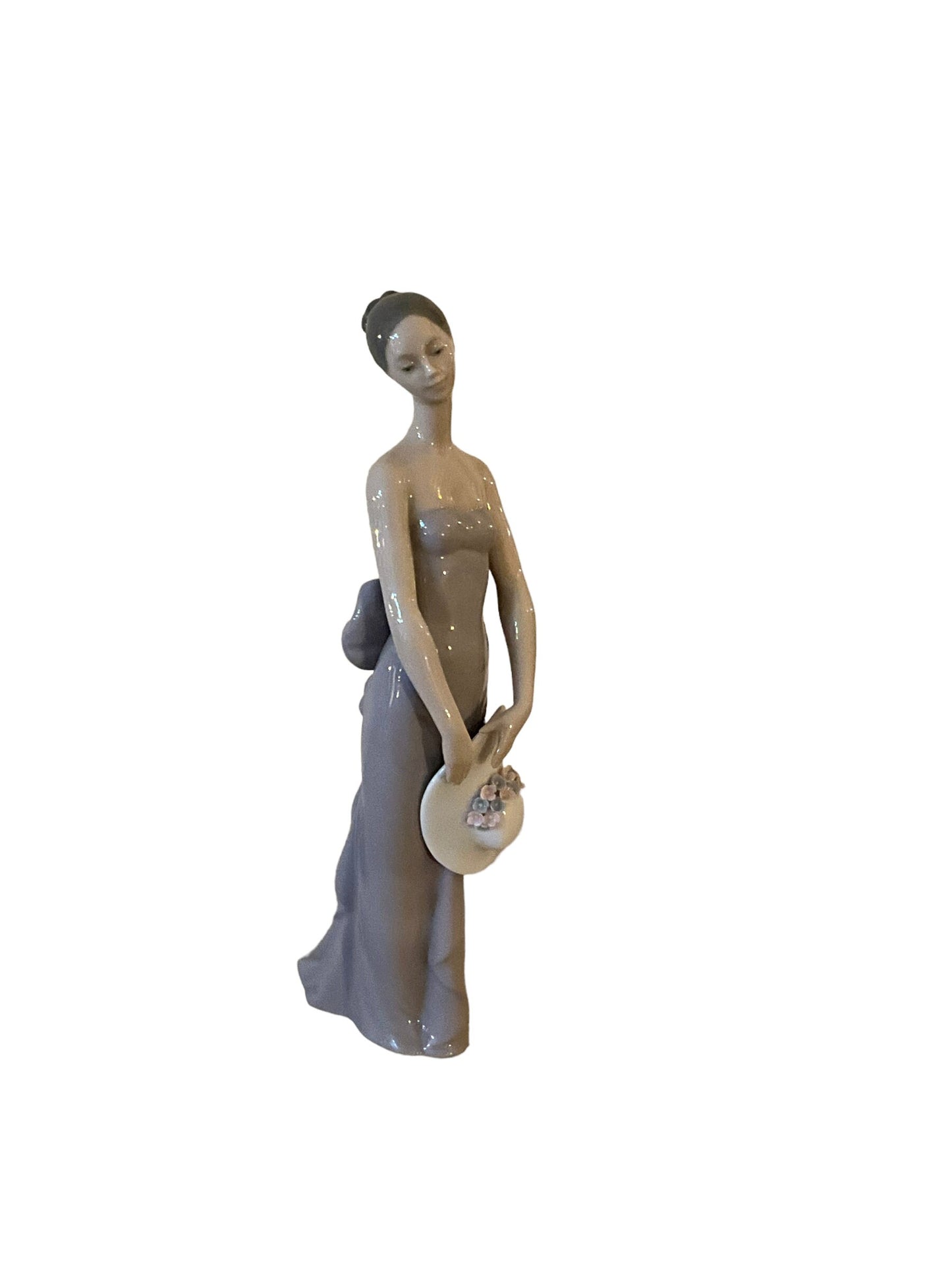 Céramique Lladro, XXe siècle, Dame au chapeau