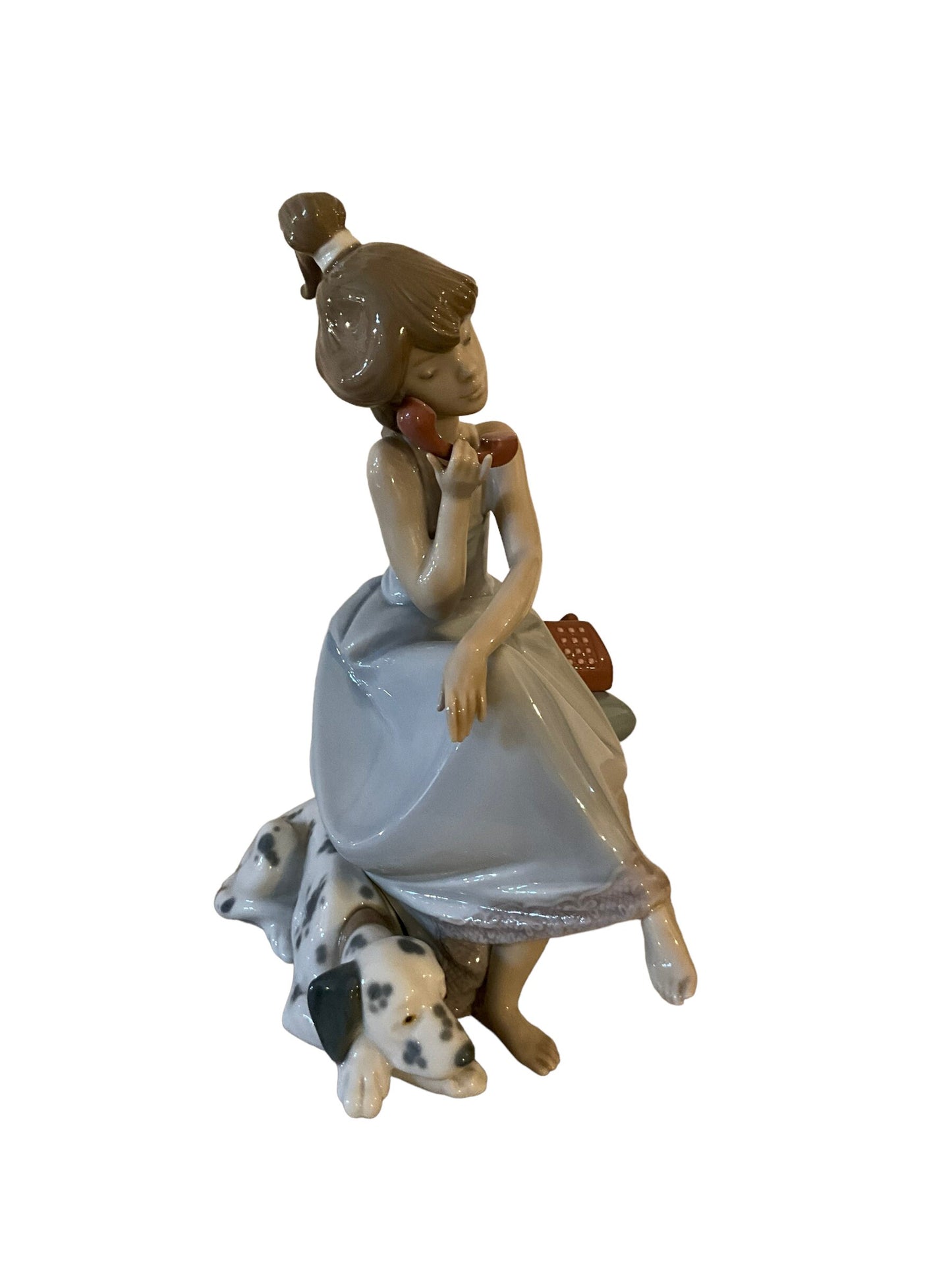 Céramique Lladro, XXe siècle, Fille au téléphone